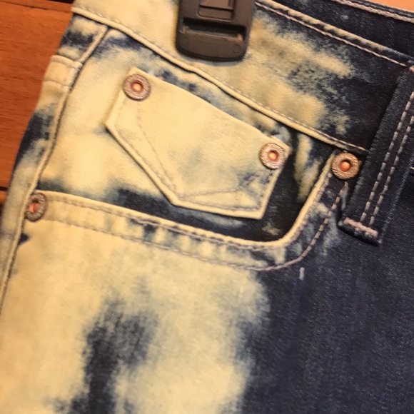 Rare NWT Frankie B Tie Dye Ultra Low Waist Hipster Skinny Jeans 25 - Picture 7 of 10